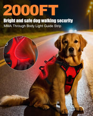 Villabliss LED modes on harness enable flexible night walking options