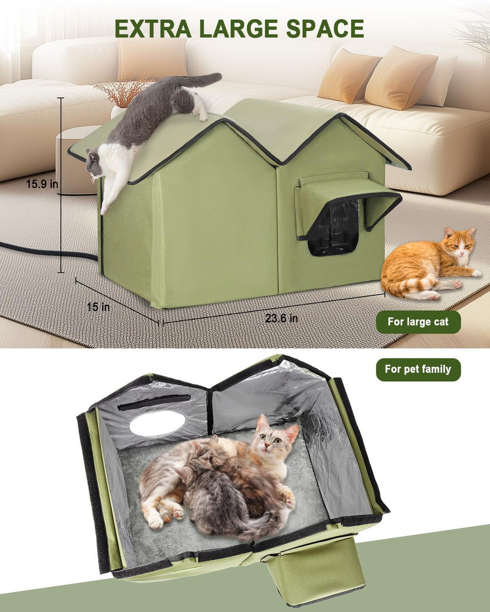 VILRAK double-entry curtain door blocks drafts while guiding pets inside.