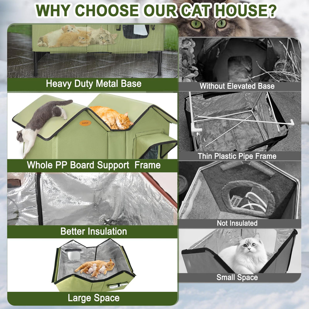 VILRAK elevated base keeps paws dry off the ground