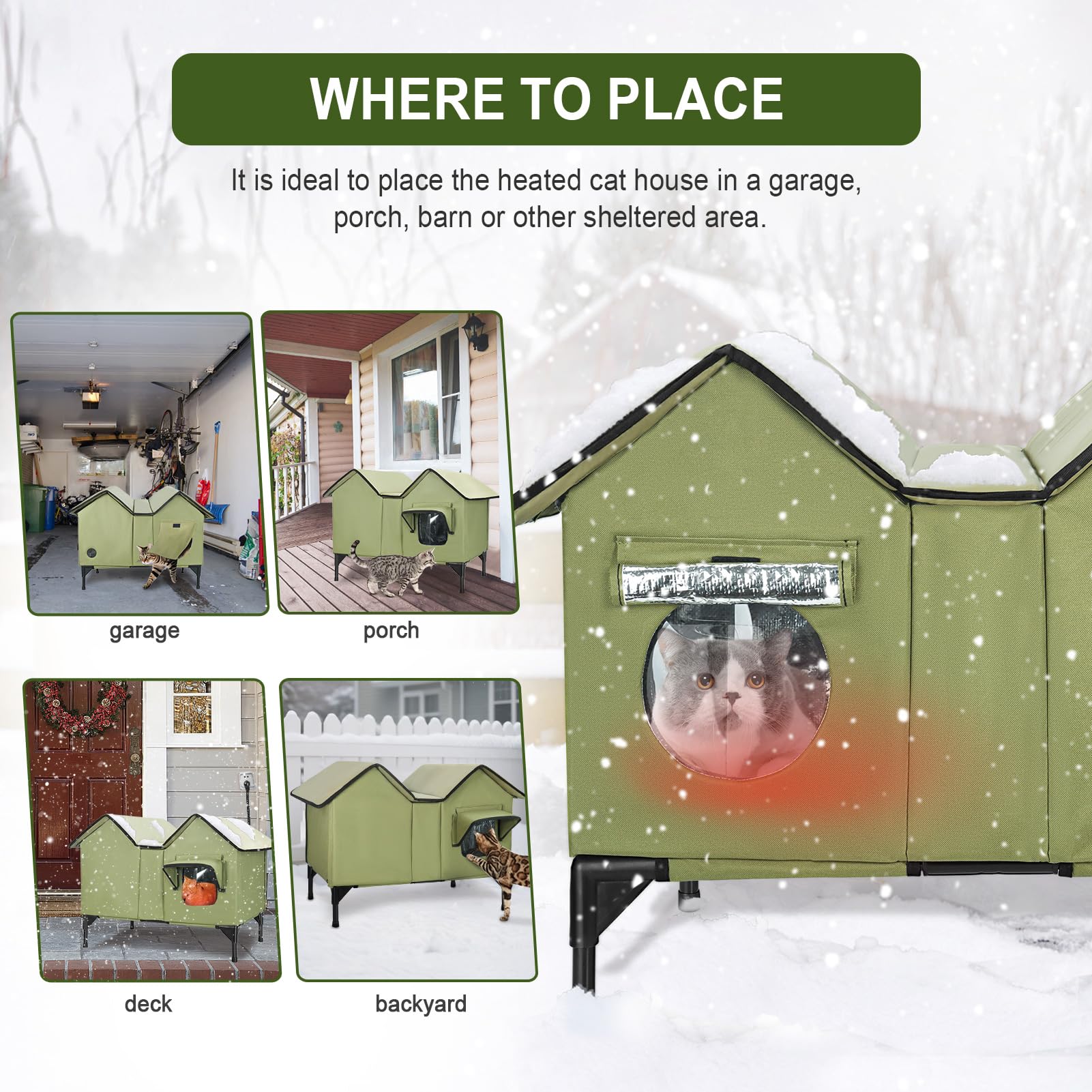 VILRAK spacious interior fits multiple cats or small dogs