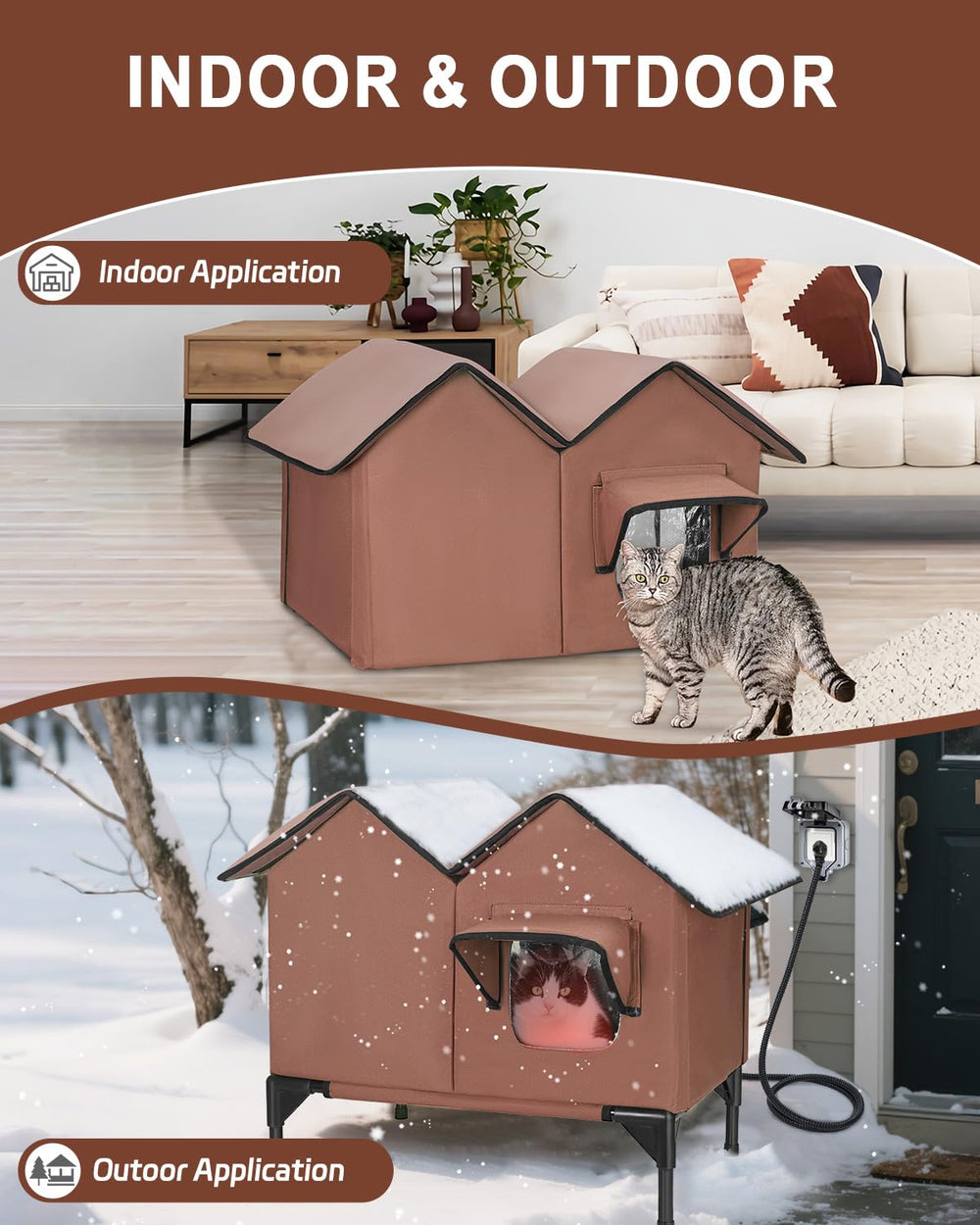 VILRAK spacious den accommodates 2-3 cats comfortably.