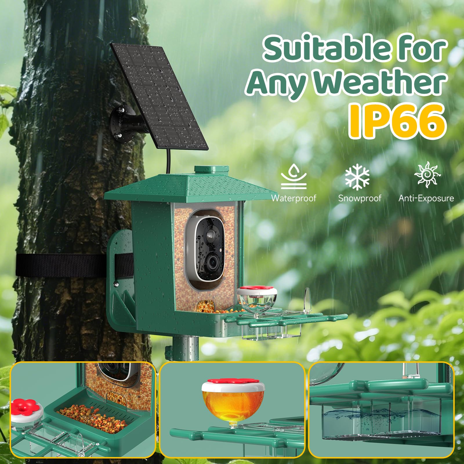 VIMKIM squirrel deterrent alarm protects your feeder from intruders