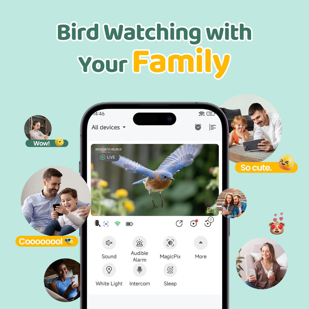 VIMKIM two-way talk lets you communicate with visiting birds