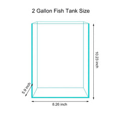 Vimvins 2-gallon ultra white glass close-up shows clarity with minimal impurities.