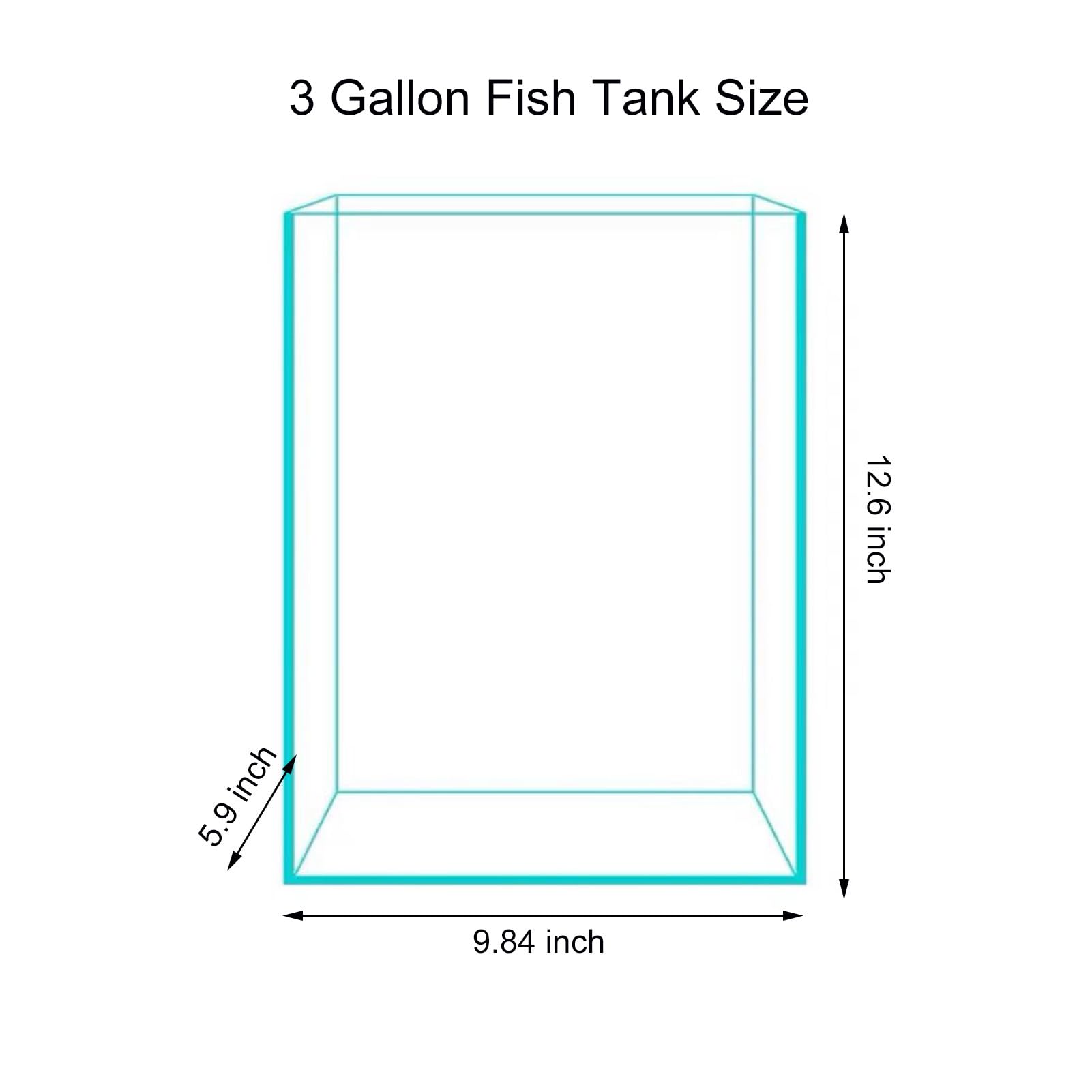 Vimvins 3-Gallon Glass Fish Tank micro-landscape use for creative aquascaping