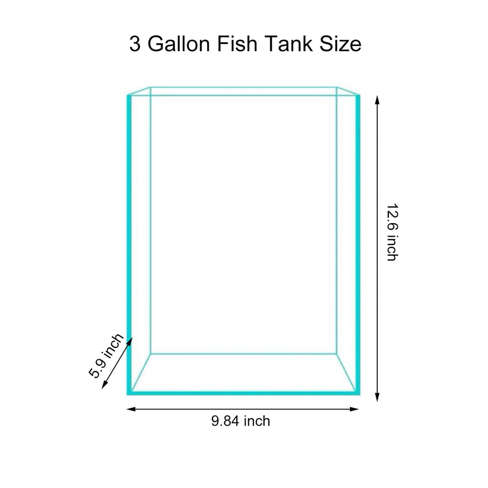 Vimvins 3-Gallon Glass Fish Tank micro-landscape use for creative aquascaping