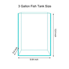 Vimvins 3-Gallon Glass Fish Tank micro-landscape use for creative aquascaping