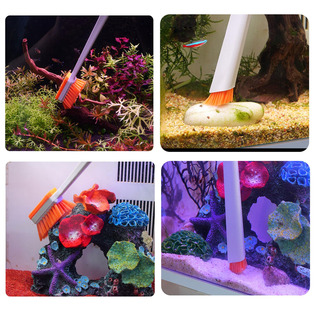 Vimvins fish tank cleaner close-up shows durable plastic construction
