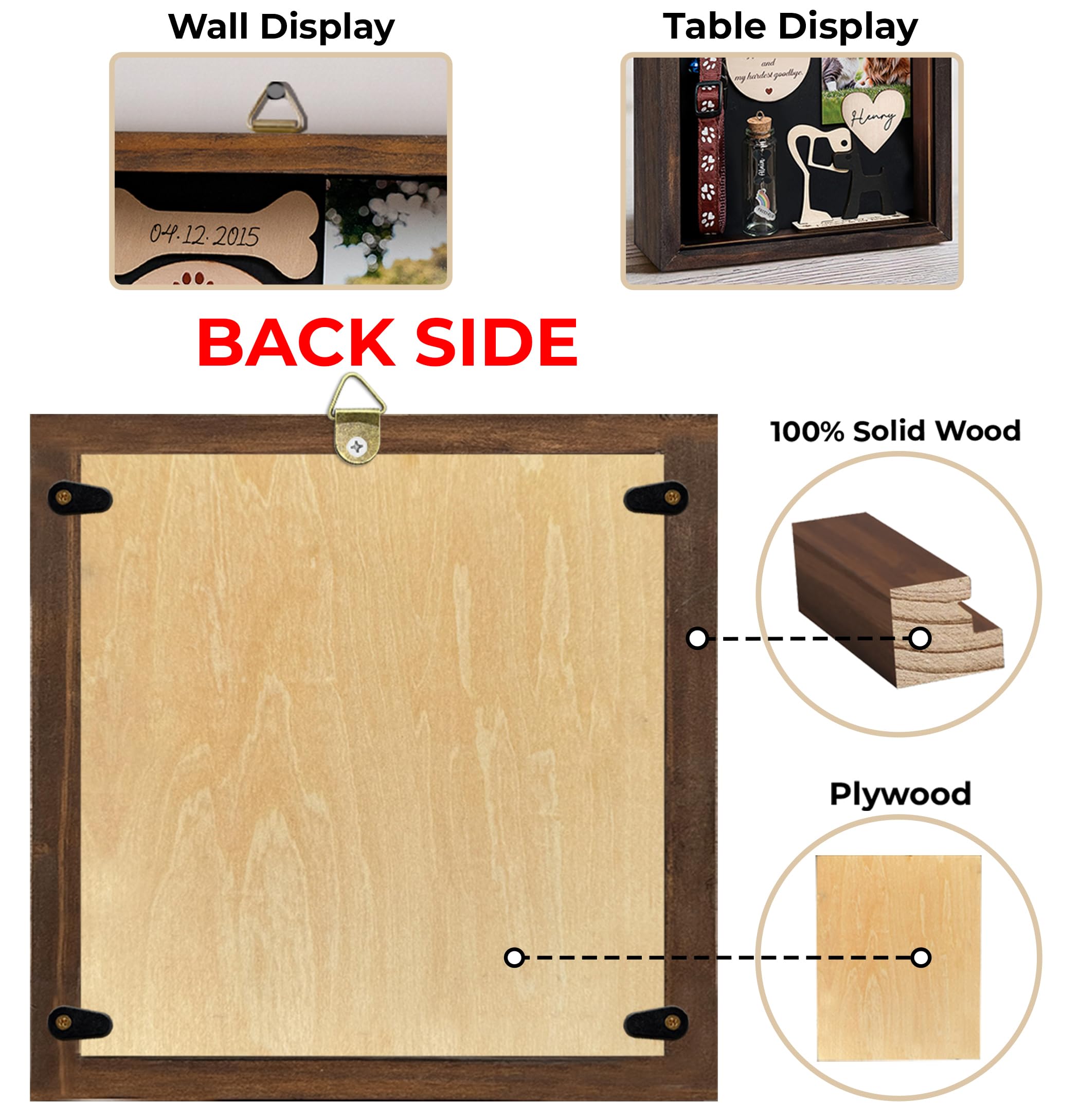 Vinatimes fur jar stores fur or ashes safely within the display.