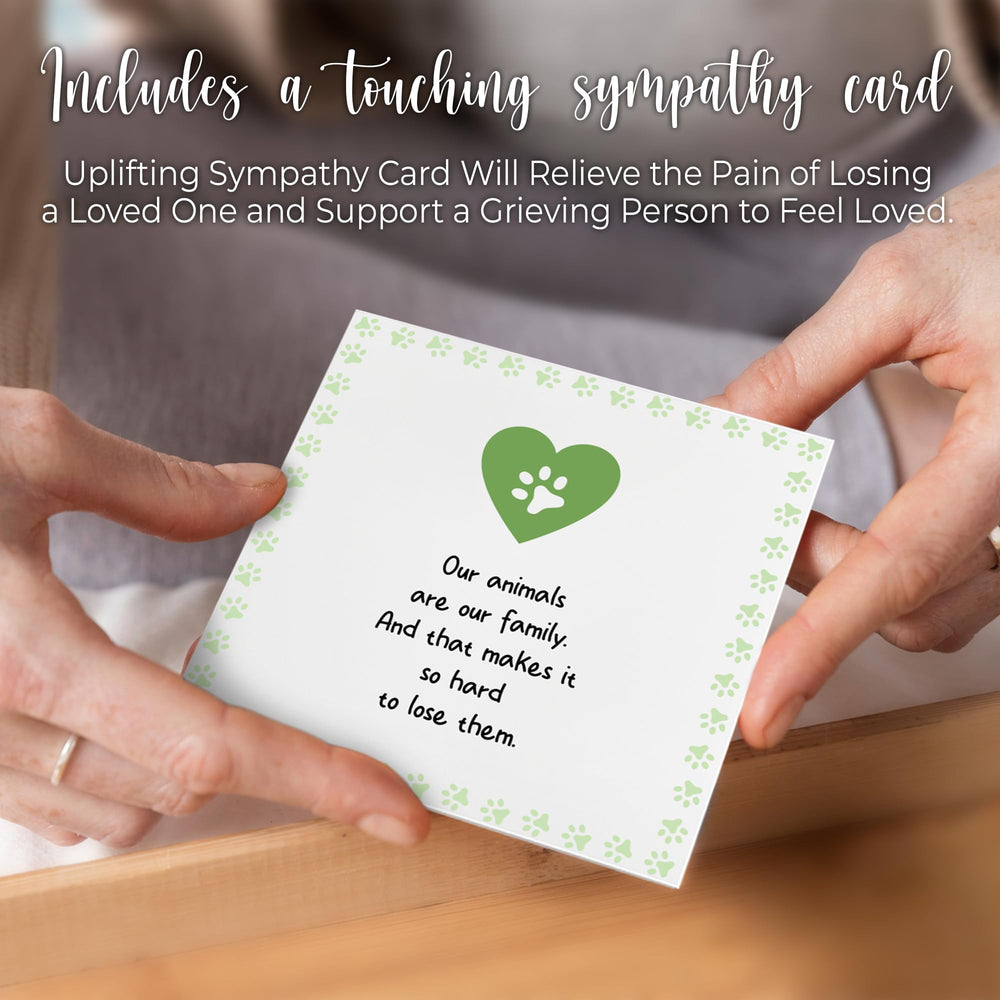 Vinatimes heart tag with pet name personalizes your remembrance.