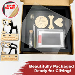 Vinatimes pet fur jar holds a strand of fur for memory.