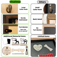 Vinatimes shadow box acrylic front cover brightens the keepsake display.