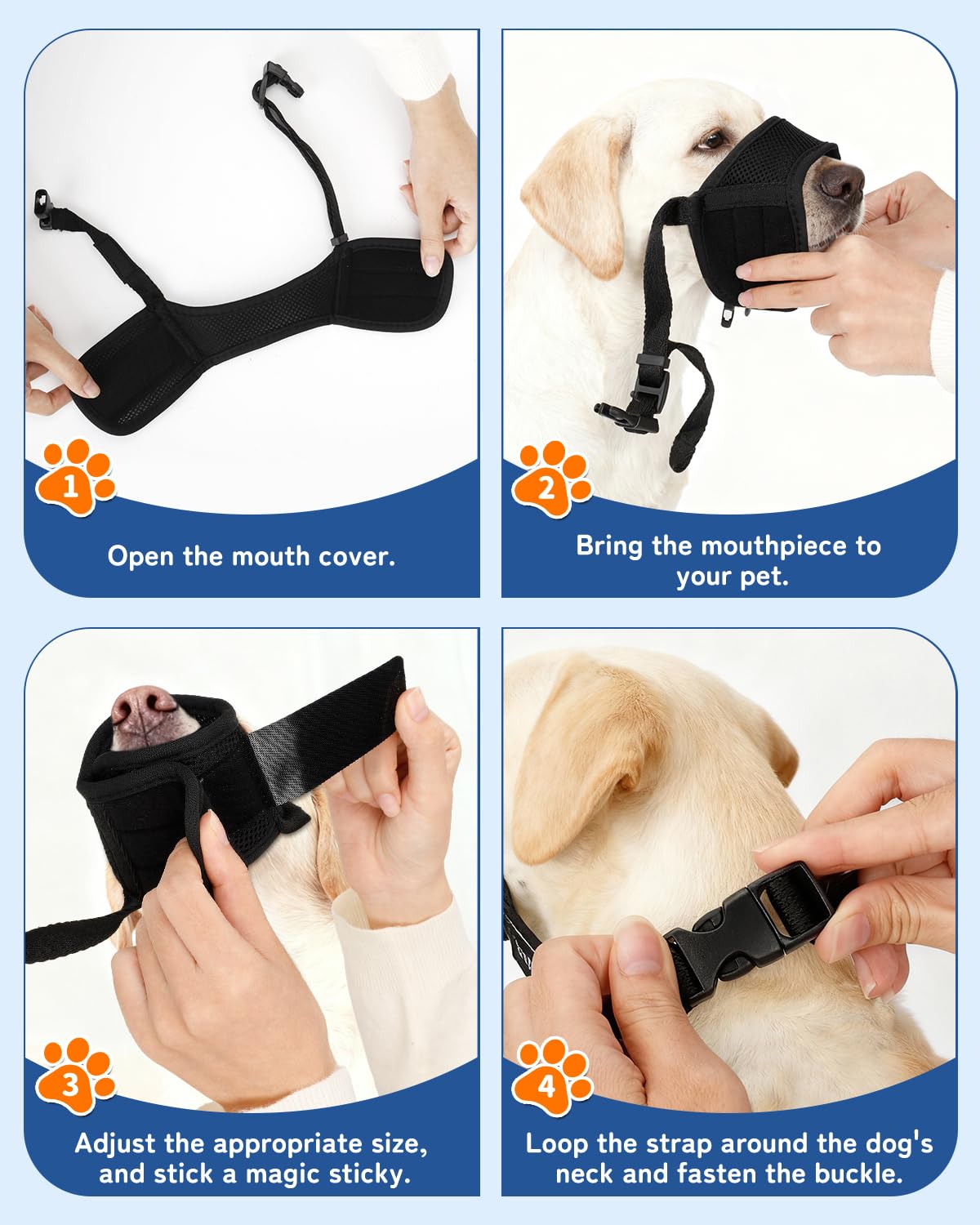 VINCHINI anti-biting muzzle supports confident walks and responsible dog ownership.