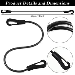 Vincreem elastic-ended strap shows double-ended clips for quick attachment