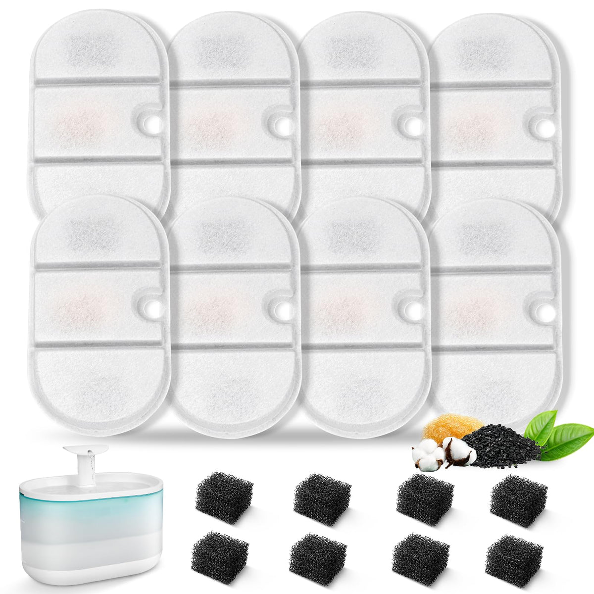 VinDox 16-pack replacement filters for PETLIBRO PLWF002 maintain fresh-tasting water.