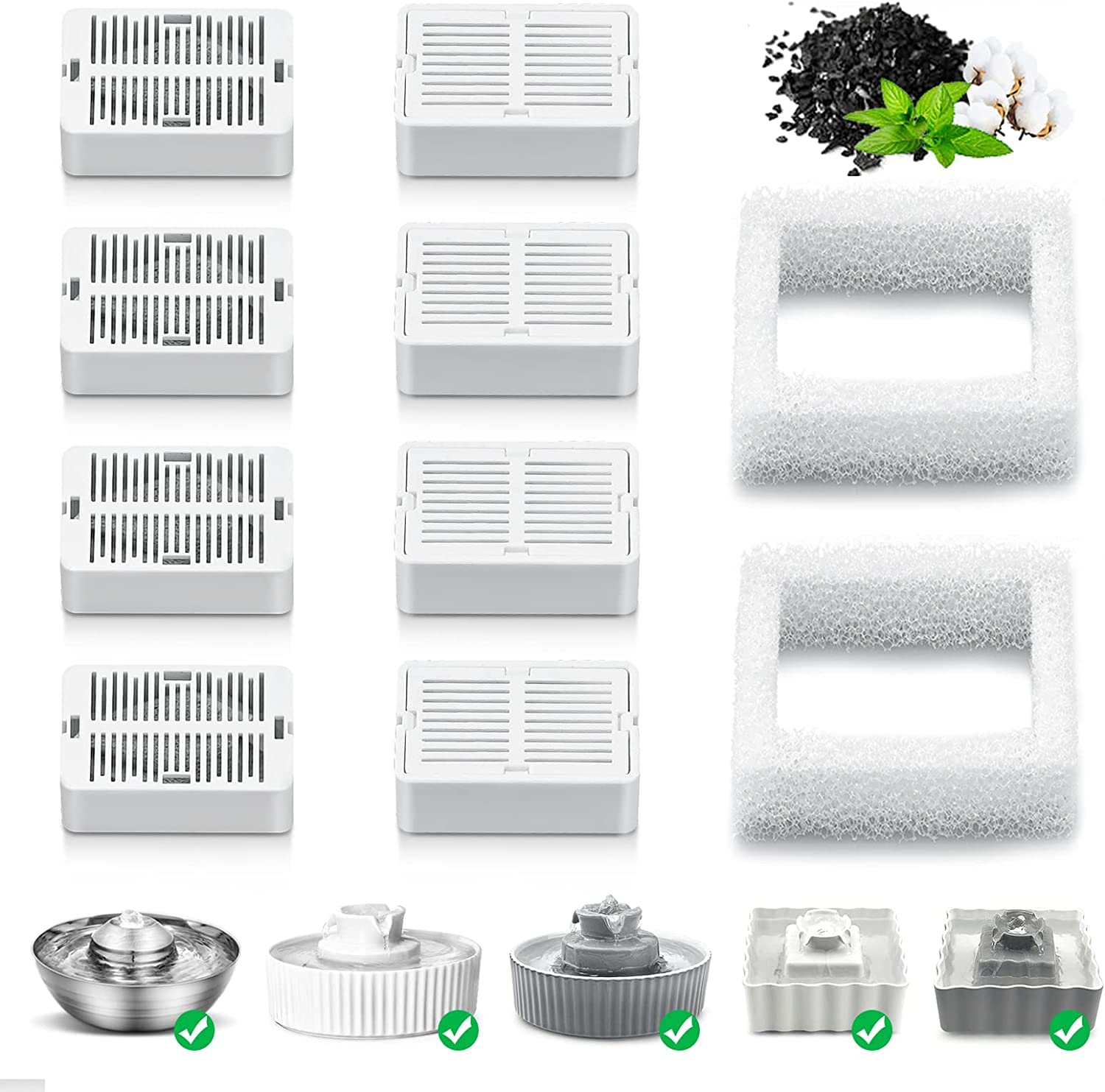 VinDox Cupcake carbon filter pack improves water odor and taste