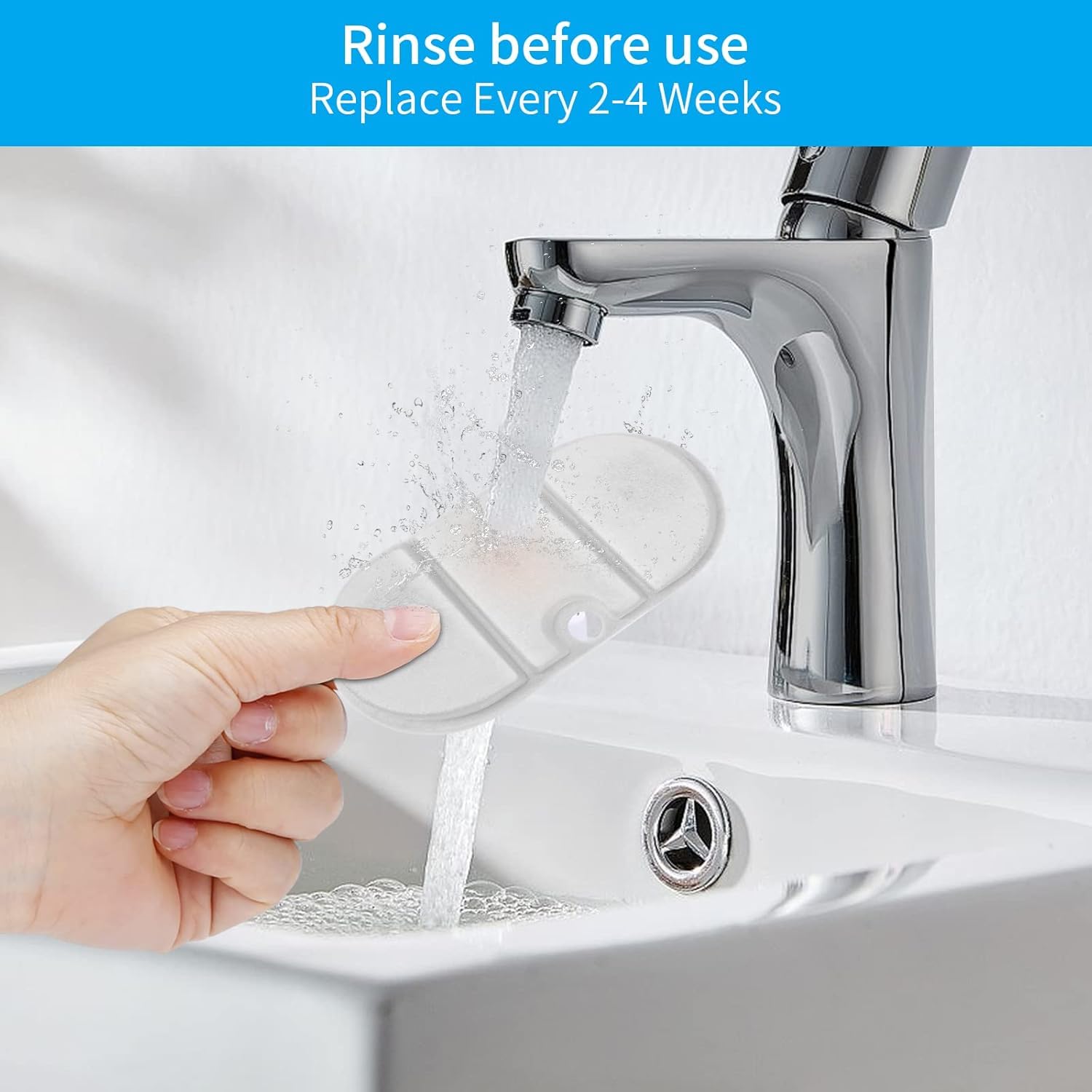 VinDox pre-filter sponge image highlights simple rinsing and quick replacement.