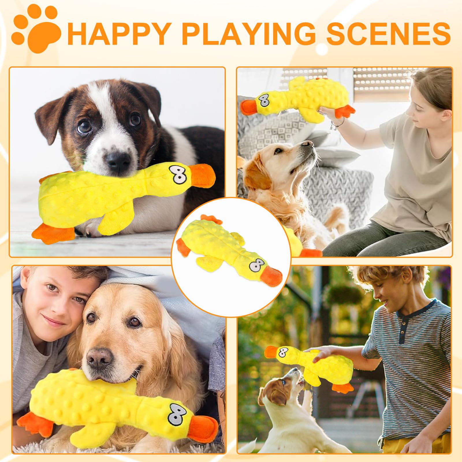Vingtank Calming Duck Toy built for aggressive chewers with durable materials