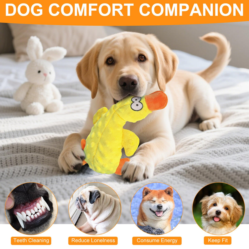 Vingtank Calming Duck Toy yellow quacking action invites interactive play