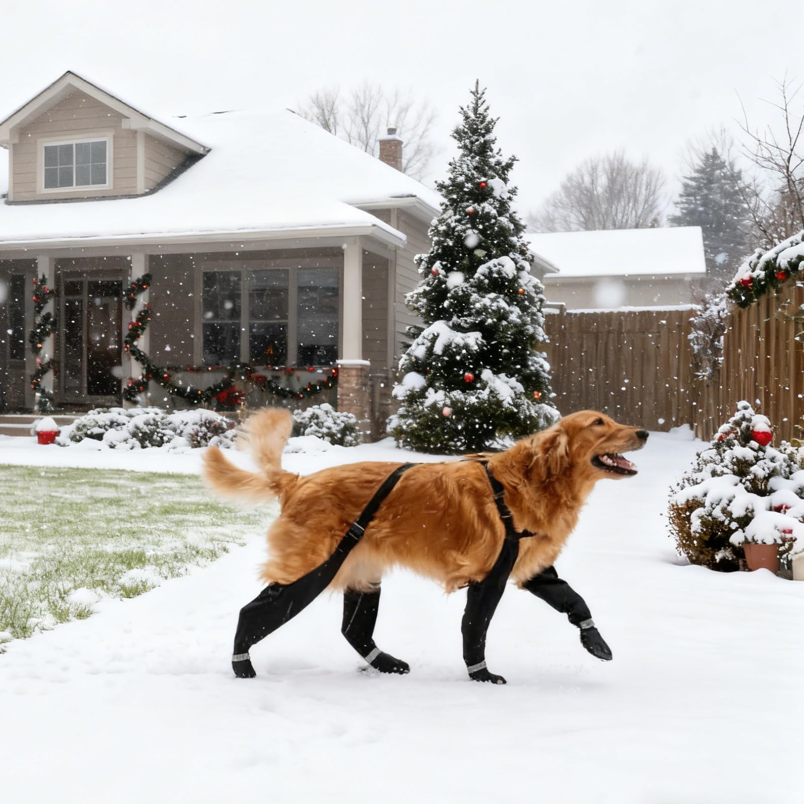 Vingtank XXL dog suspender boots sized for large dogs and rugged outdoor use.