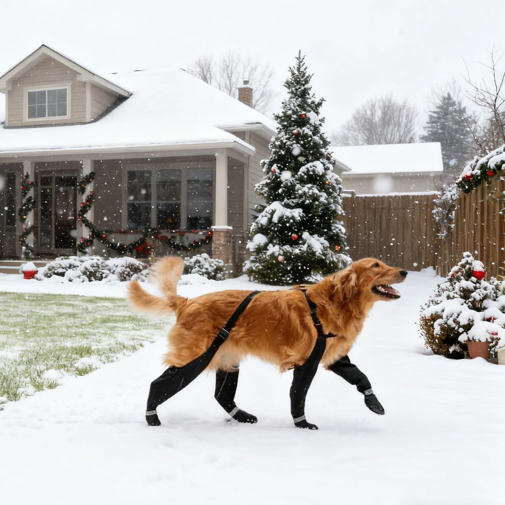 Vingtank XXL dog suspender boots sized for large dogs and rugged outdoor use.