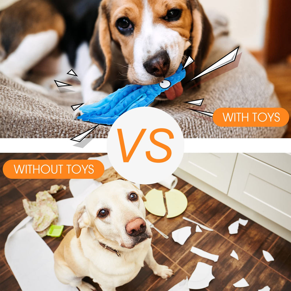 Vinsot plush octopus toy with crinkle tail for exciting audio cues.