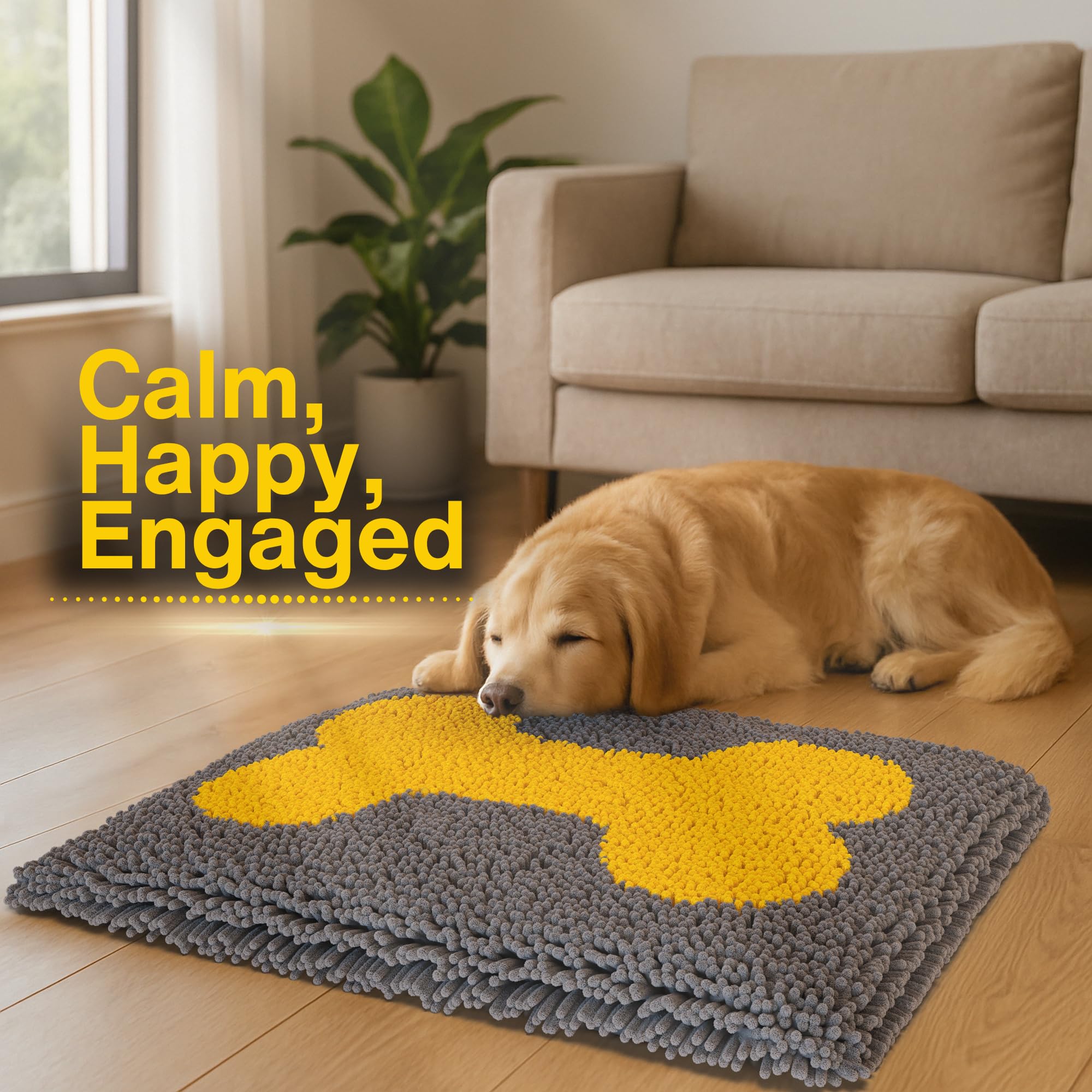 VINTORA Snuffle Mat non-slip base keeps mat in place.