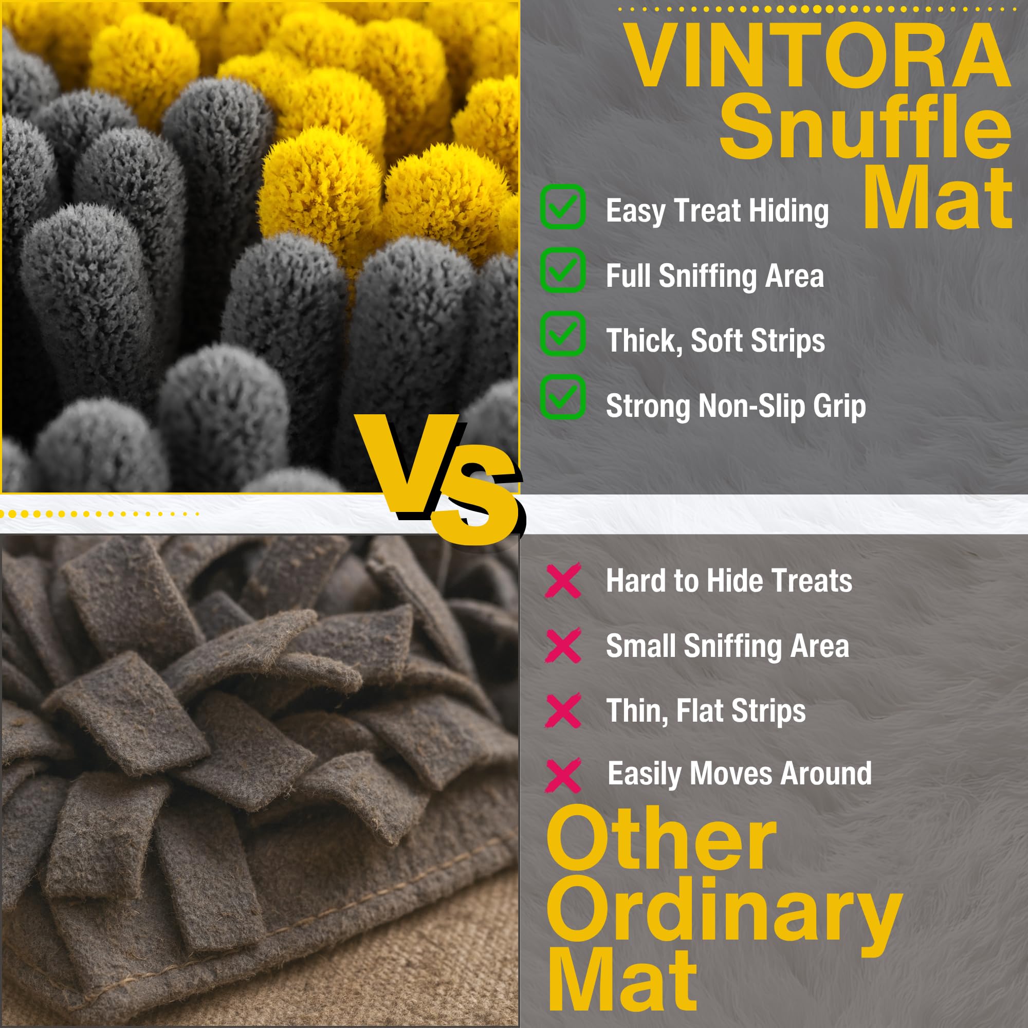 VINTORA Snuffle Mat made with OEKO-TEX polyester for safe daily use.