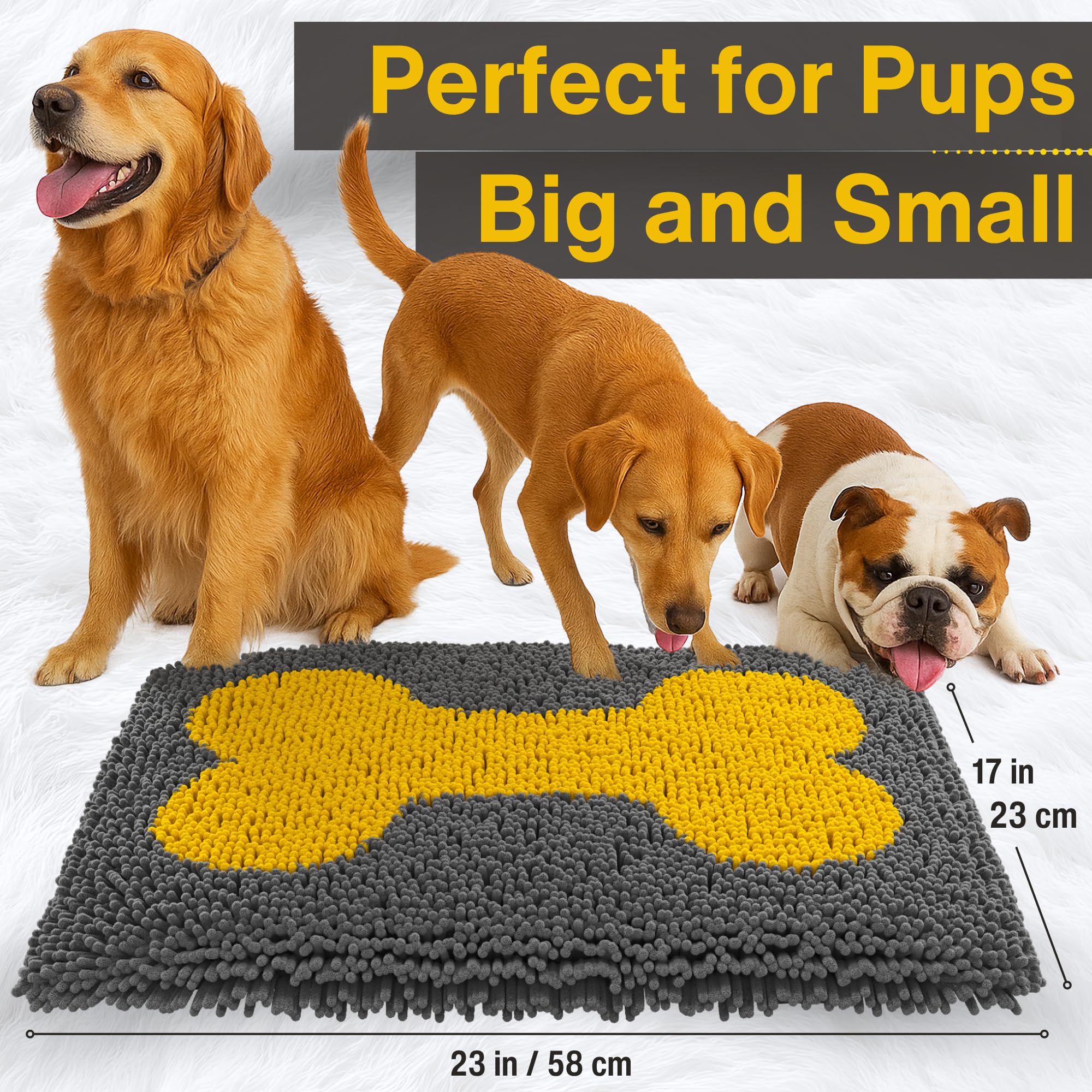 VINTORA Snuffle Mat puppy sniffing session promotes focus and calm activity.