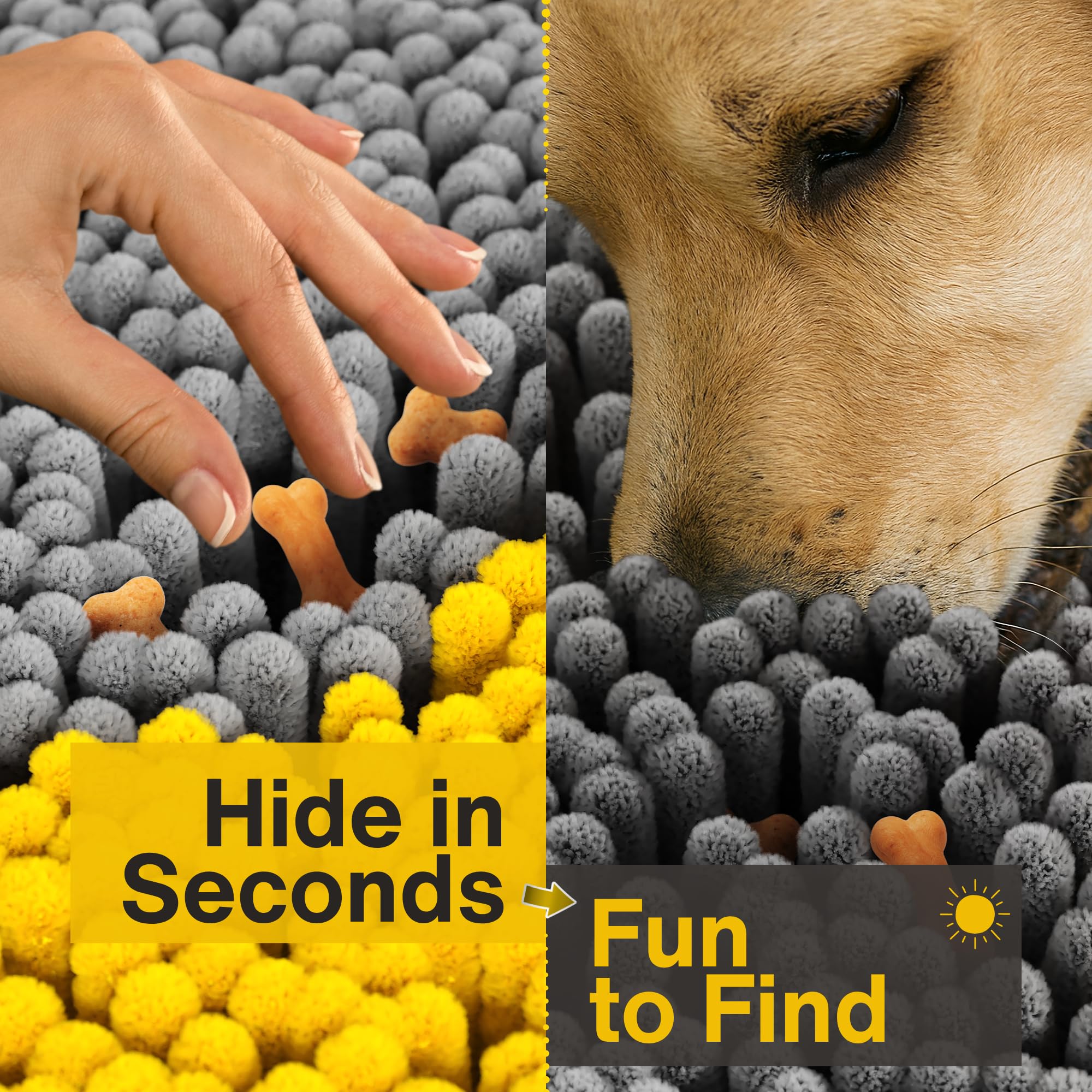 VINTORA Snuffle Mat slow-eating setup encourages natural sniffing.