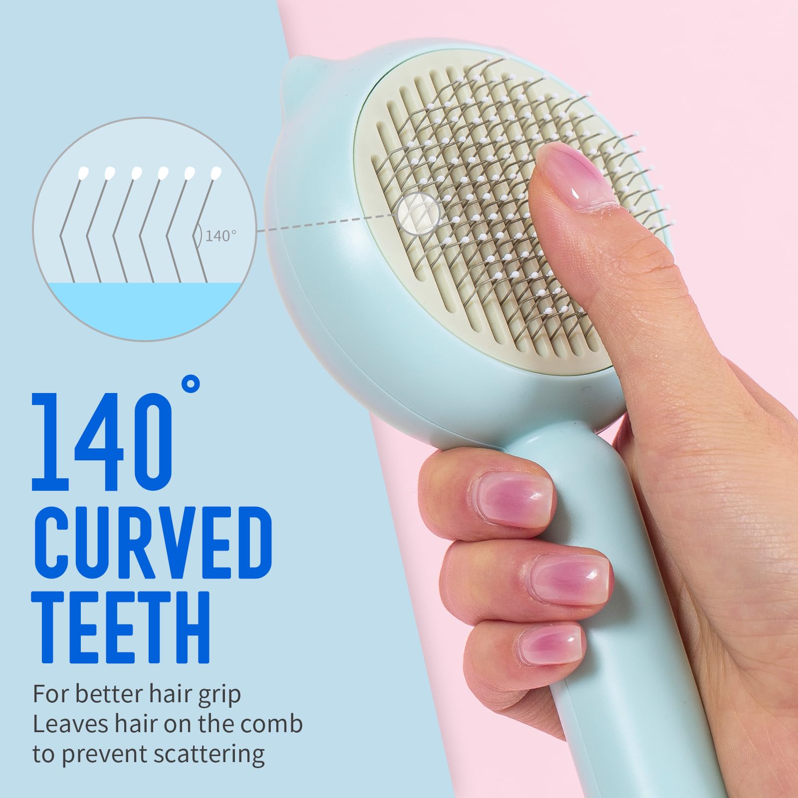 VIOJOJO grooming tool with a non-slip handle for secure grip