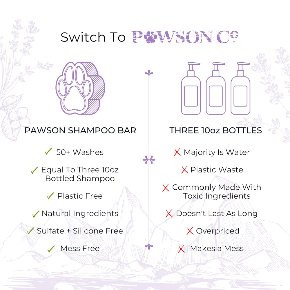 Viori Pawson shampoo bar peony vanilla scent for fresh coat