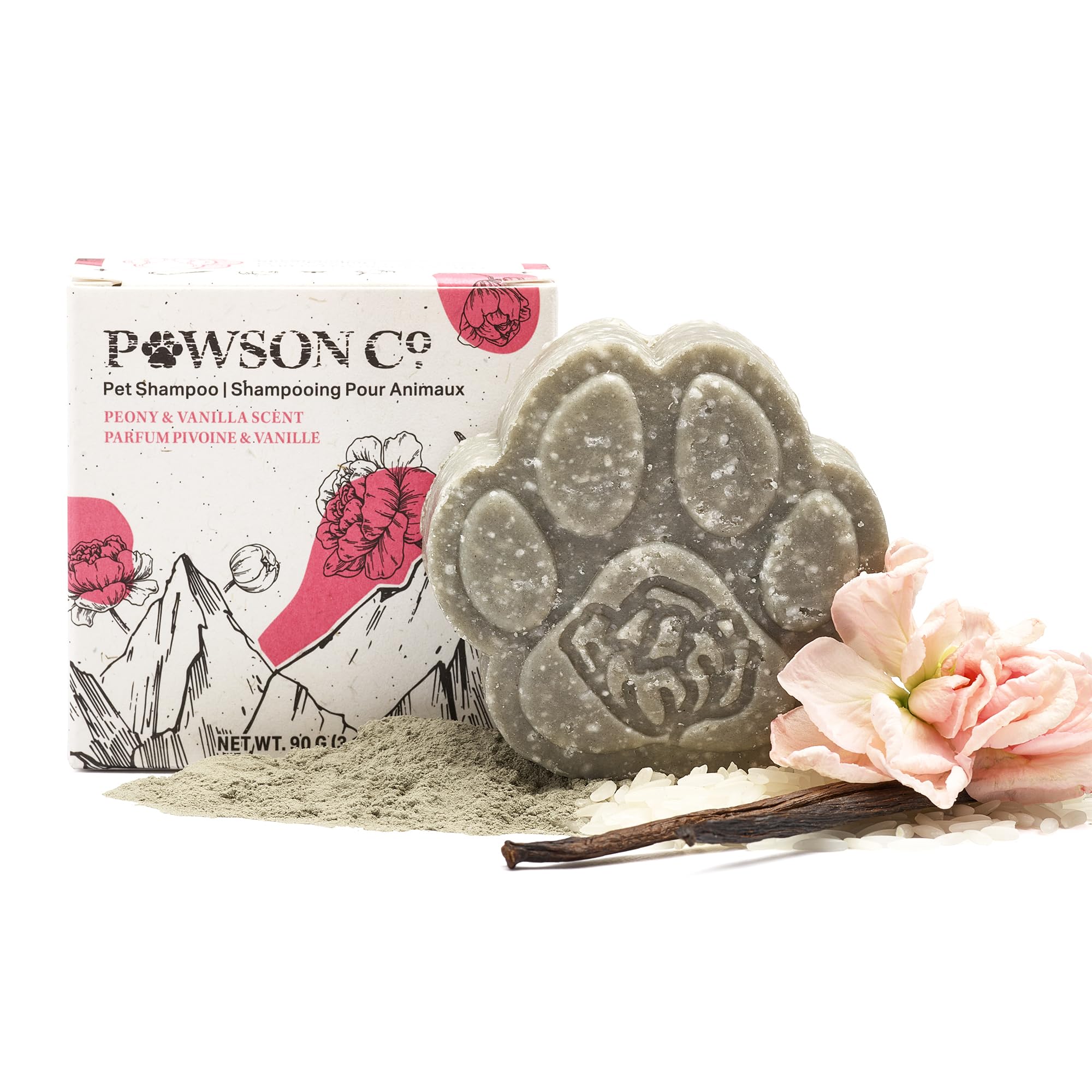 Viori Pawson shampoo bar with rice-water lather for nourished coat
