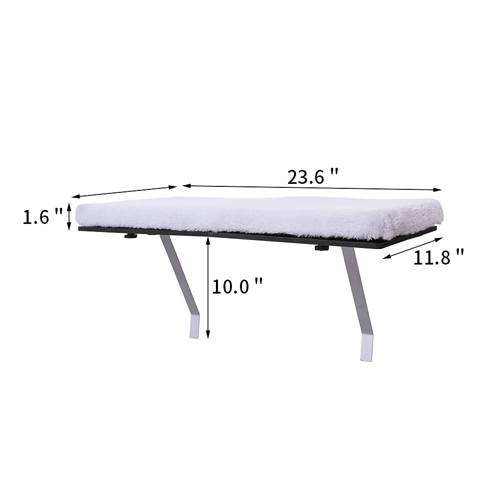 VIPACE cat window perch plush cover gray delivers soft comfort and easy cleaning.