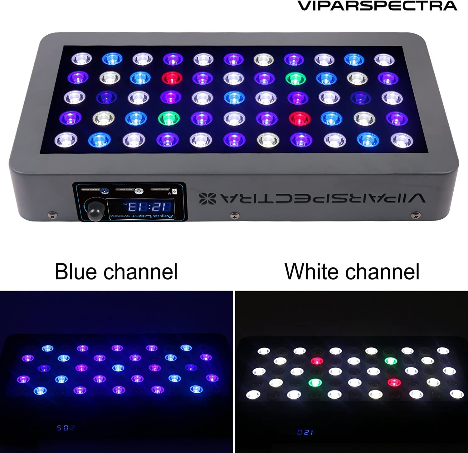 VIPARSPECTRA 165W LED light dimmer controls for two channel brightness adjustment