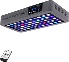 VIPARSPECTRA 165W LED aquarium light front view showing full-spectrum coverage for reef tanks
