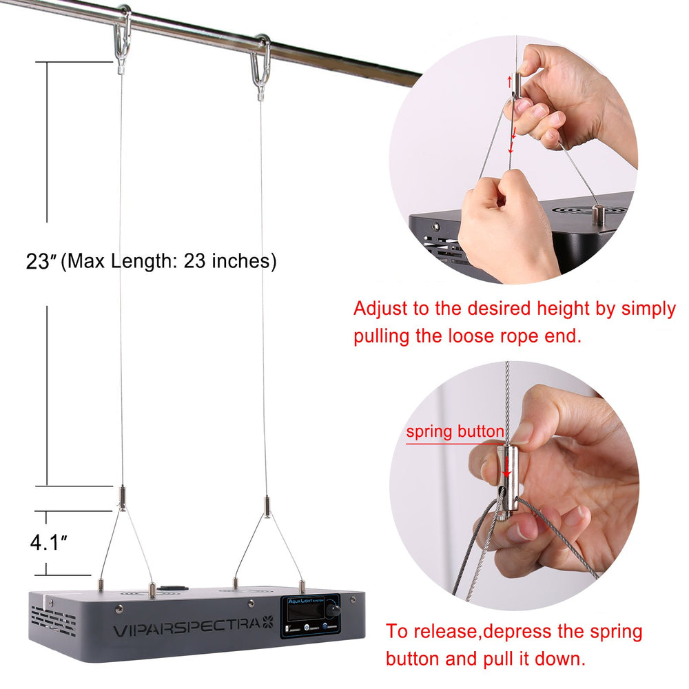 VIPARSPECTRA 165W LED light timer function enables automated on/off cycles