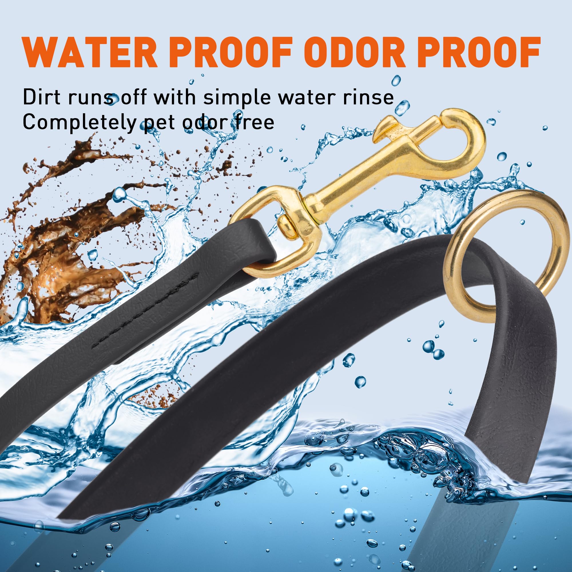 Viper Biothane working lead flexible-core webbing stays pliable in cold weather