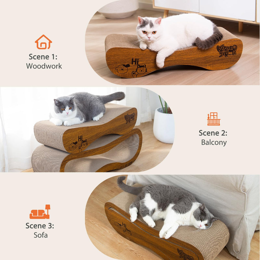 VIRAAGYIYOU cat-scratcher-large-surface-27in: ample space to stretch, scratch, and relax.