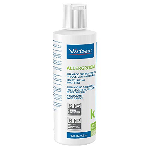 Virbac Allergroom 16oz packaging for easy home pet baths.
