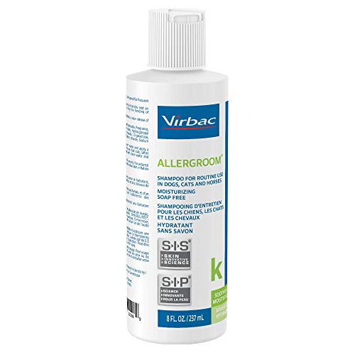 Virbac Allergroom application dog-cat-horse image demonstrates easy lathering and comfort.