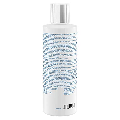 Virbac Allergroom foamy lather during bath for gentle pet cleansing.