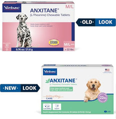 Virbac Anxitane chew closeup highlights easy canine compliance.