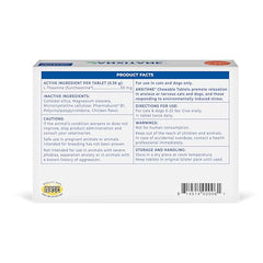 Virbac Anxitane tablets used during grooming or travel to reduce stress.