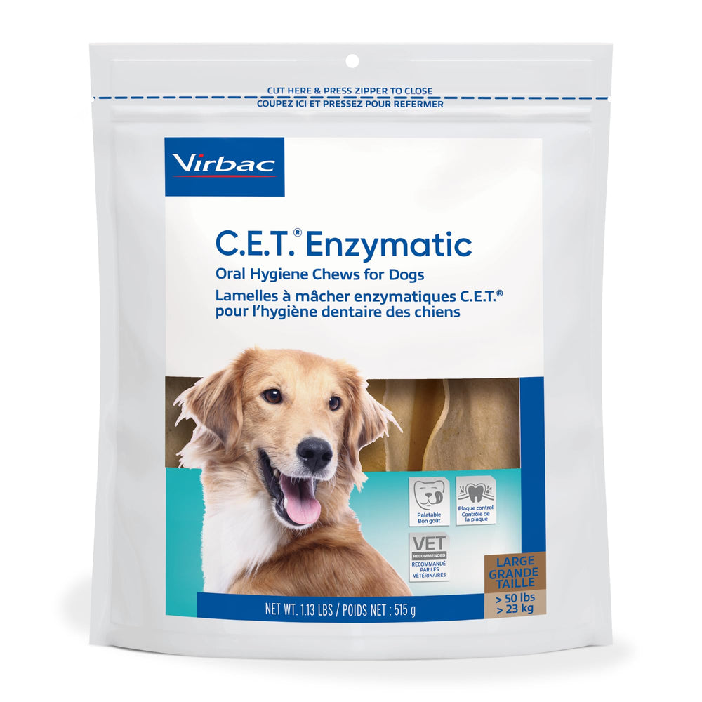 Virbac C.E.T. enzymatic chews on shelf emphasize breath-freshening potential