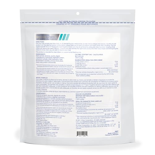 Virbac C.E.T. enzymatic chews chicken flavor supports daily dental care