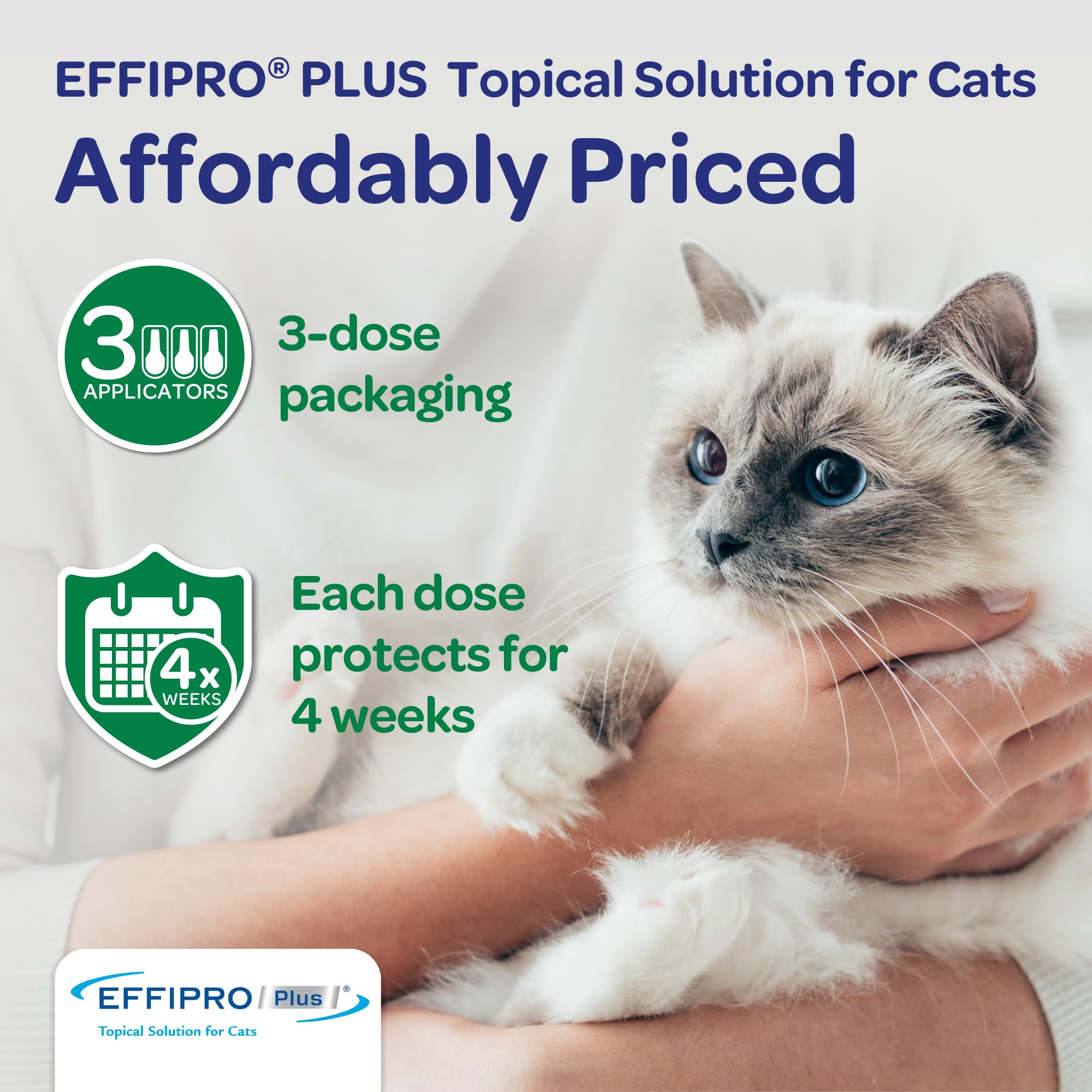 Virbac Effipro Plus label with simple usage instructions.