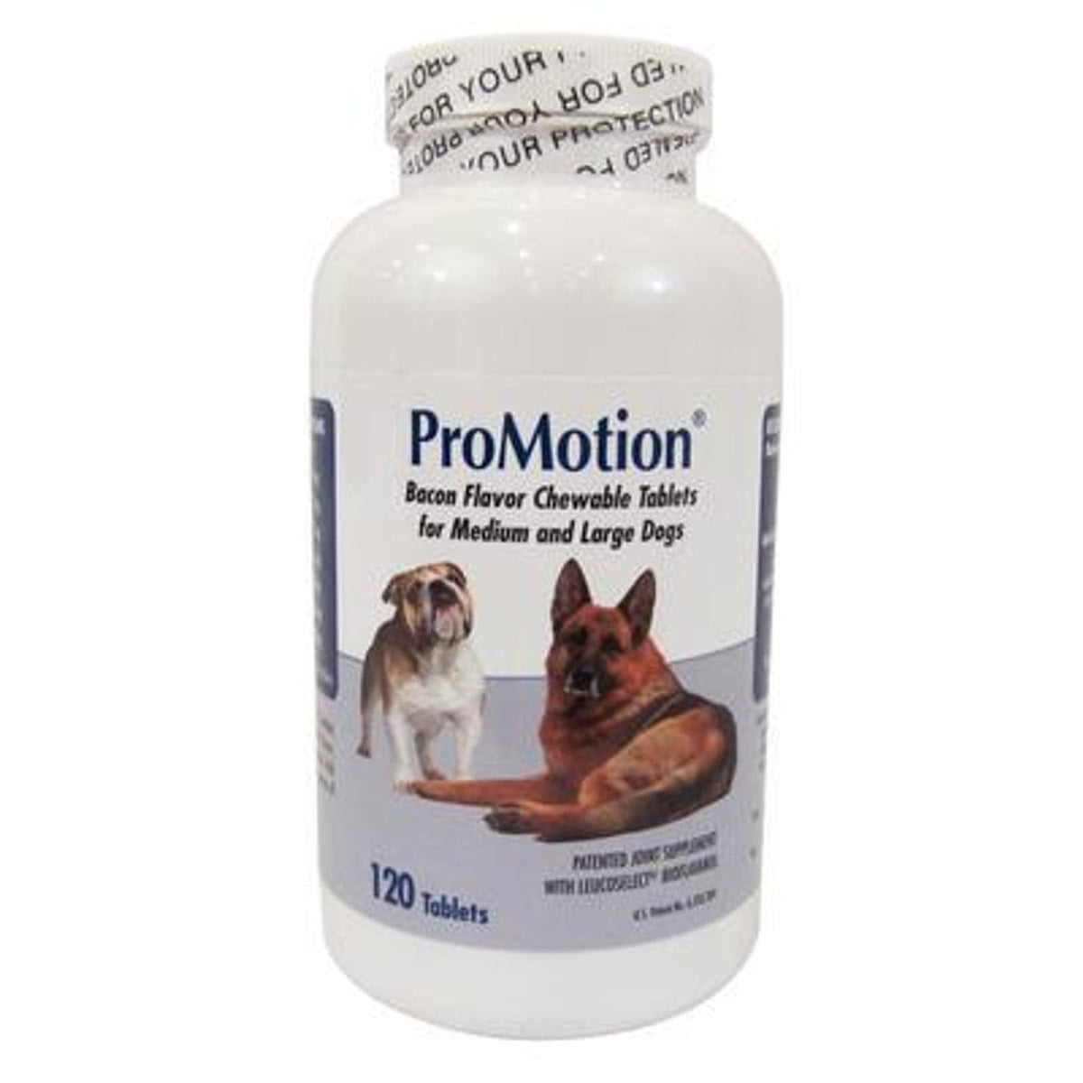 Virbac ProMotion dog chew tablets bottle for joint support in active pets.