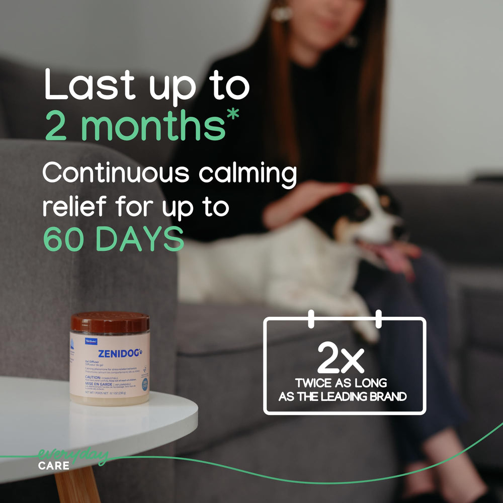 Virbac Zenidog Diffuser in room supporting pet relaxation.