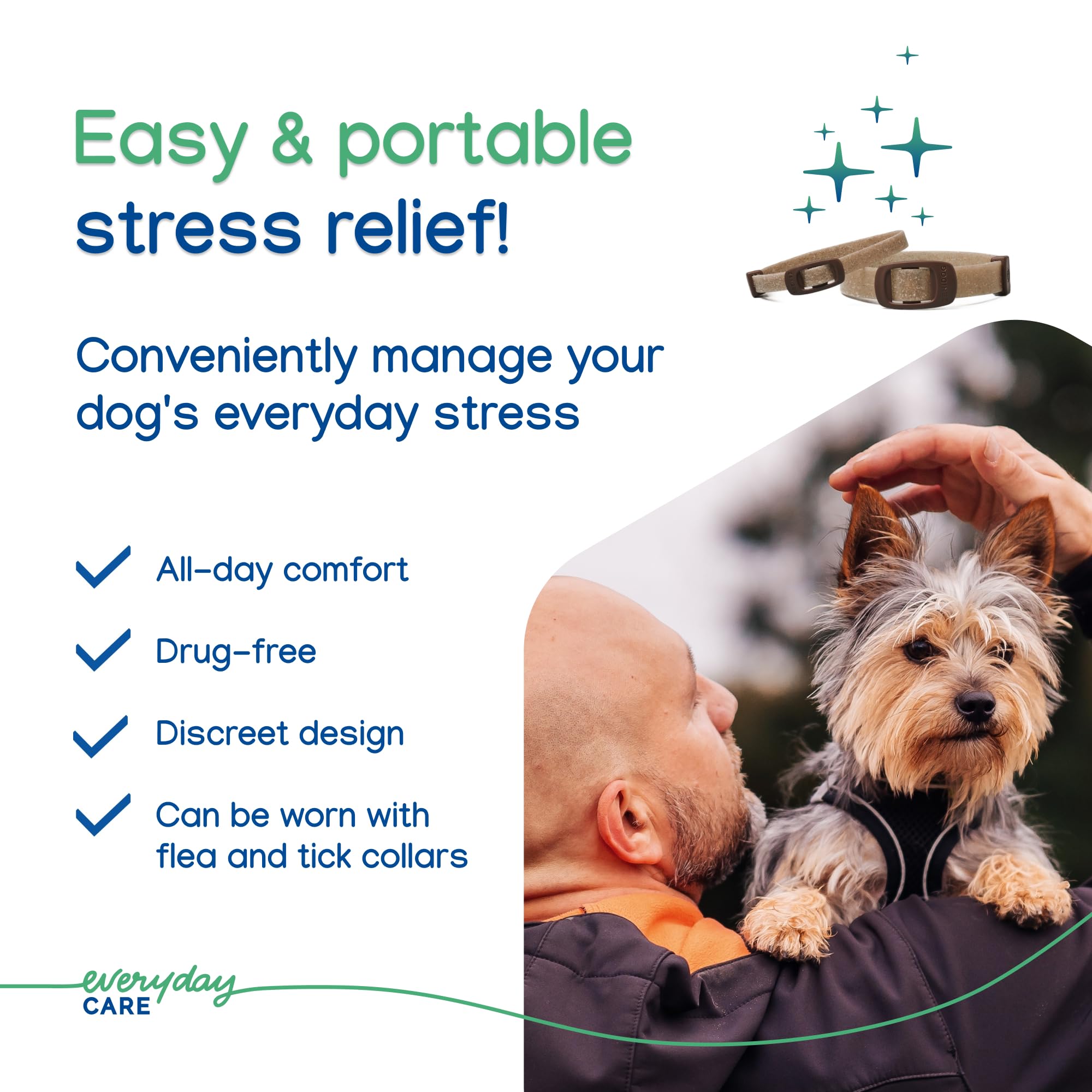 Virbac ZENIDOG dog outdoors looking calm after wearing collar